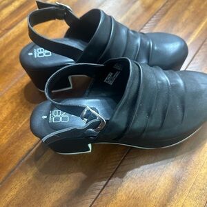 NOBO Black Mules with Silver Accent